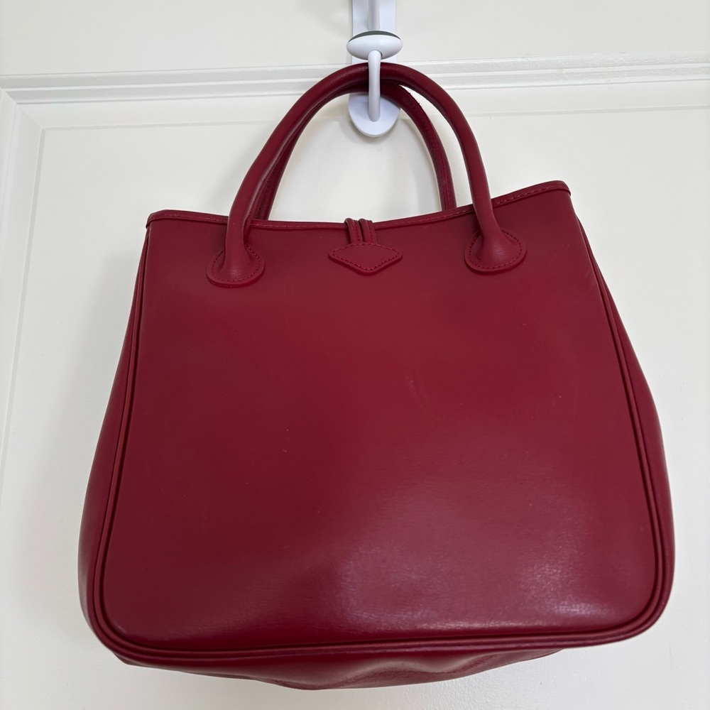 Longchamp Roseau Red Leather Handbag - Picture 7 of 16